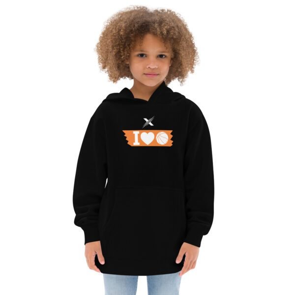 kids fleece hoodie black front 65fc813dce387