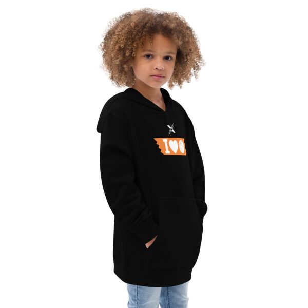 kids fleece hoodie black right front 65fc813dcfedd