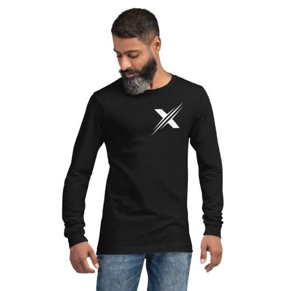 unisex long sleeve tee black heather front 65fc85f4b8d45