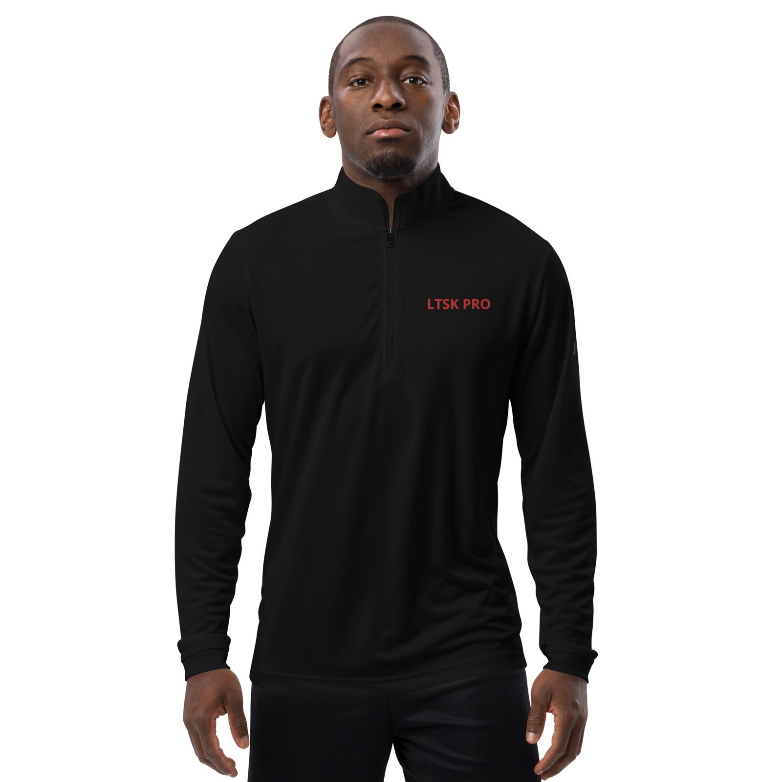 adidas quarter zip pullover black front 6617e20ea3aeb