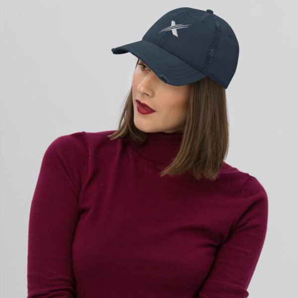 distressed dad hat navy front 662925f490d25