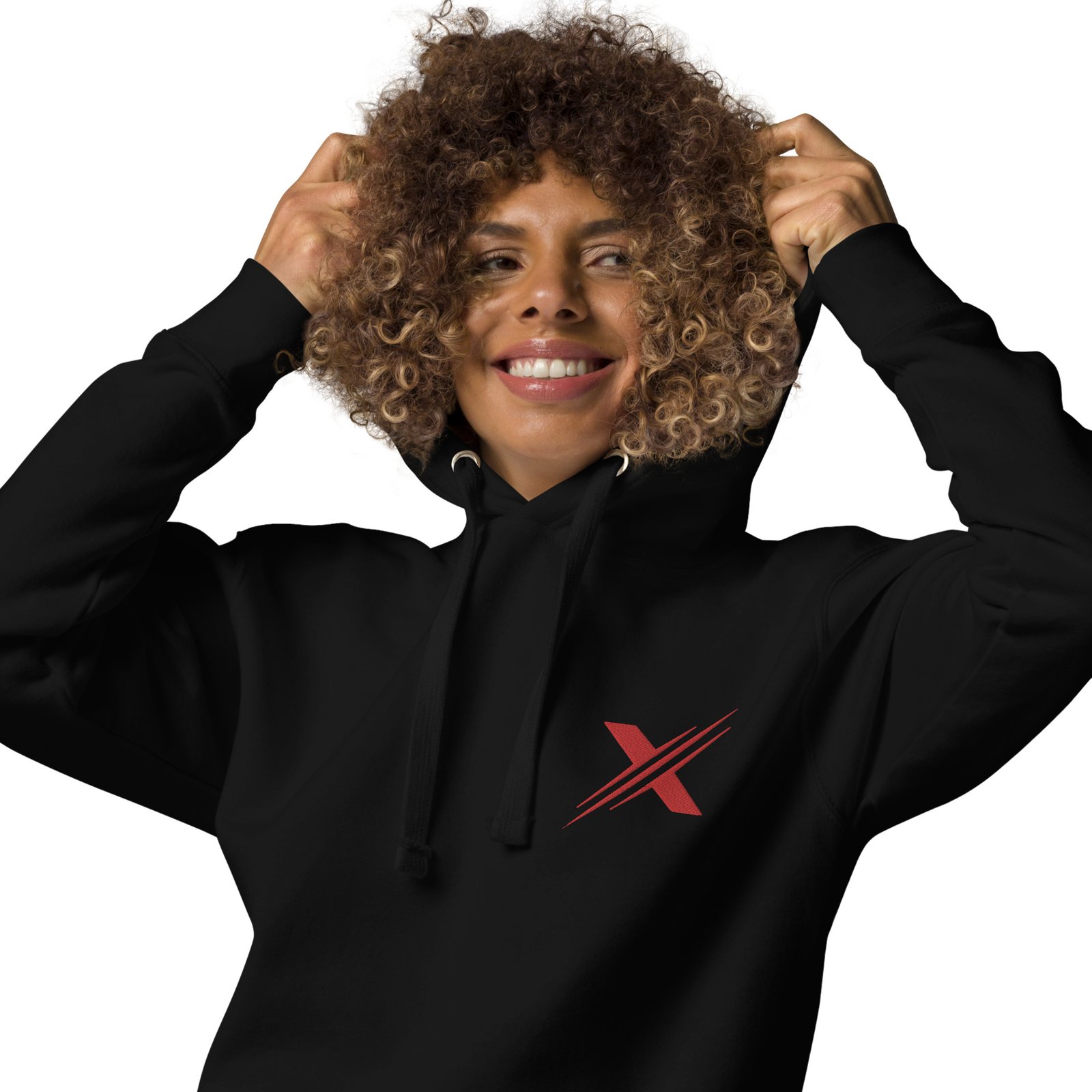 unisex premium hoodie black zoomed in 6624d6d03604e